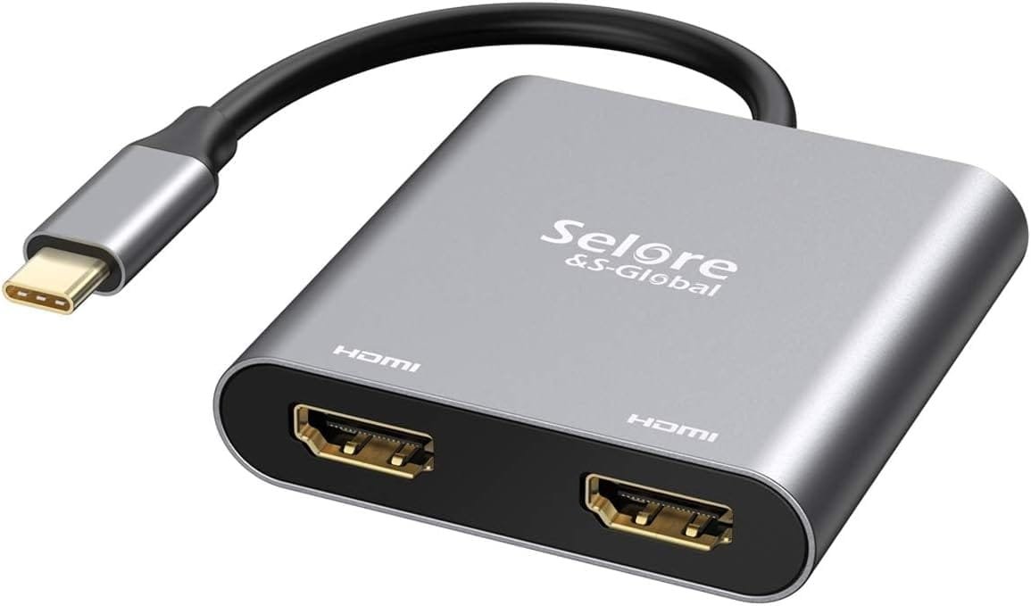 Selore USB C to Dual HDMI Adapter