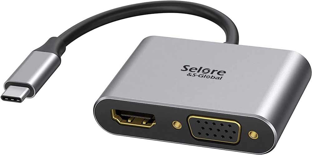 Selore USB C to HDMI VGA